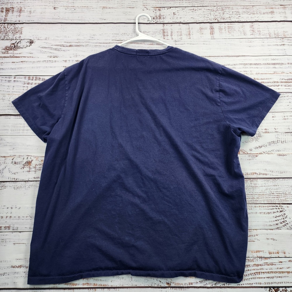 Polo Ralph Lauren Mens XXL Classic Fit Navy T-Shirt Multicolor Plaid Logo Pony - Picture 2 of 8